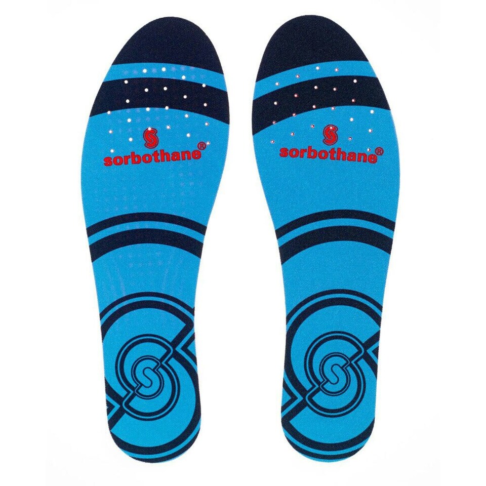 image 1 of Sorbothane Full Strike Insoles - Blue/Red/Black - 7 UK
