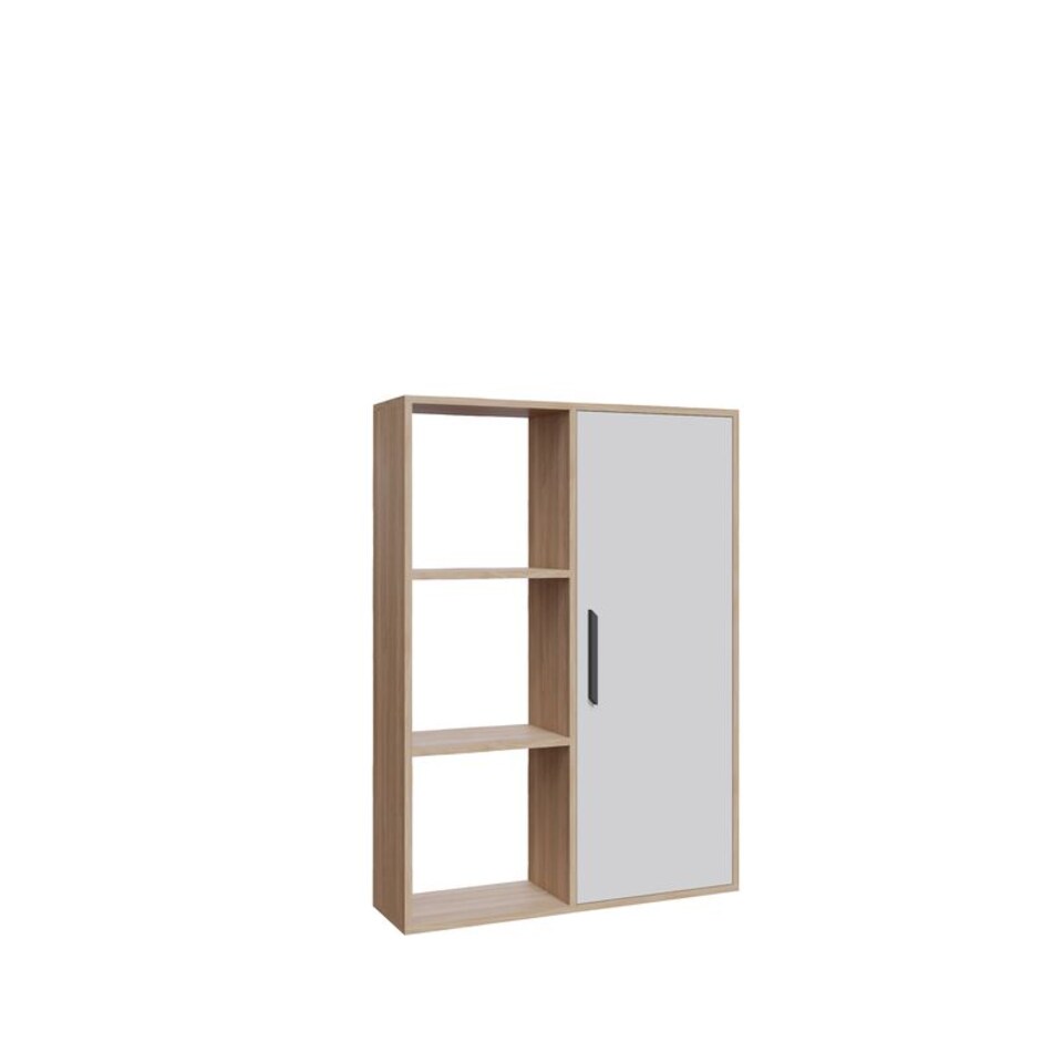 image 1 of Decorotika Patrick 3 Shelves and a Cabinet Bookcase