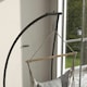 image 8 of Outsunny Hammock Chair Stand with Metal Frame C Shape Hammock Stand Only, Black 