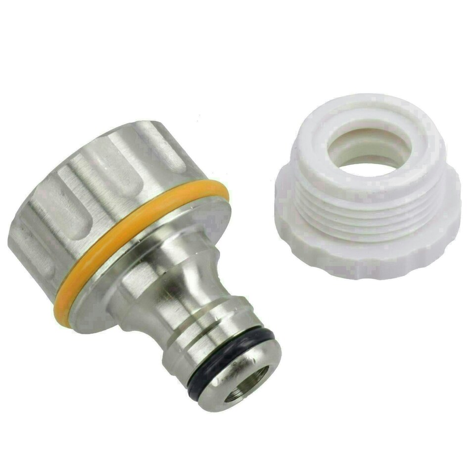 image 1 of Hozelock Outdoor Garden Tap Hose Threaded Tap Connector 3/4in - 1/2in 5pc