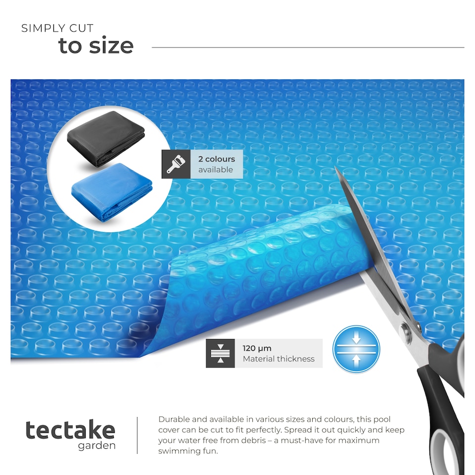 image 1 of Pool Cover - rectangular, floating, protects and warms the water | Blue | blue | 160 x 260 cm | 1