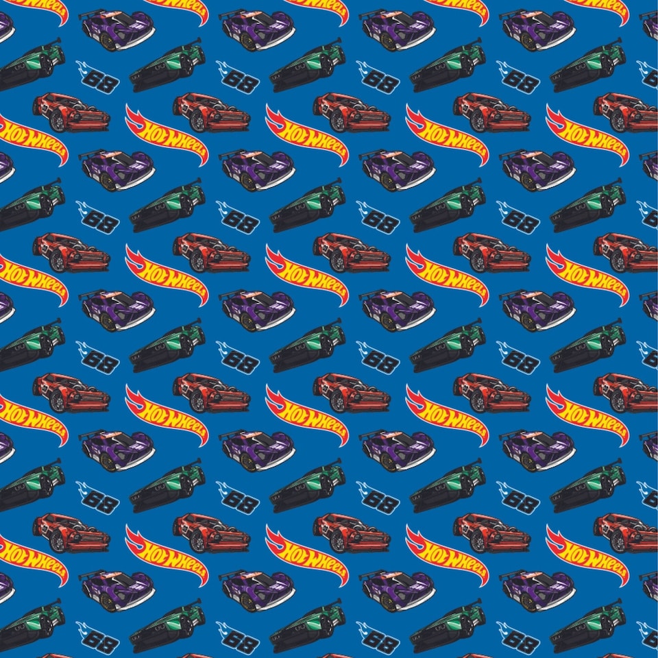 image 1 of Hot Wheels 2 Sheets & 2 Tags Gift Wrap