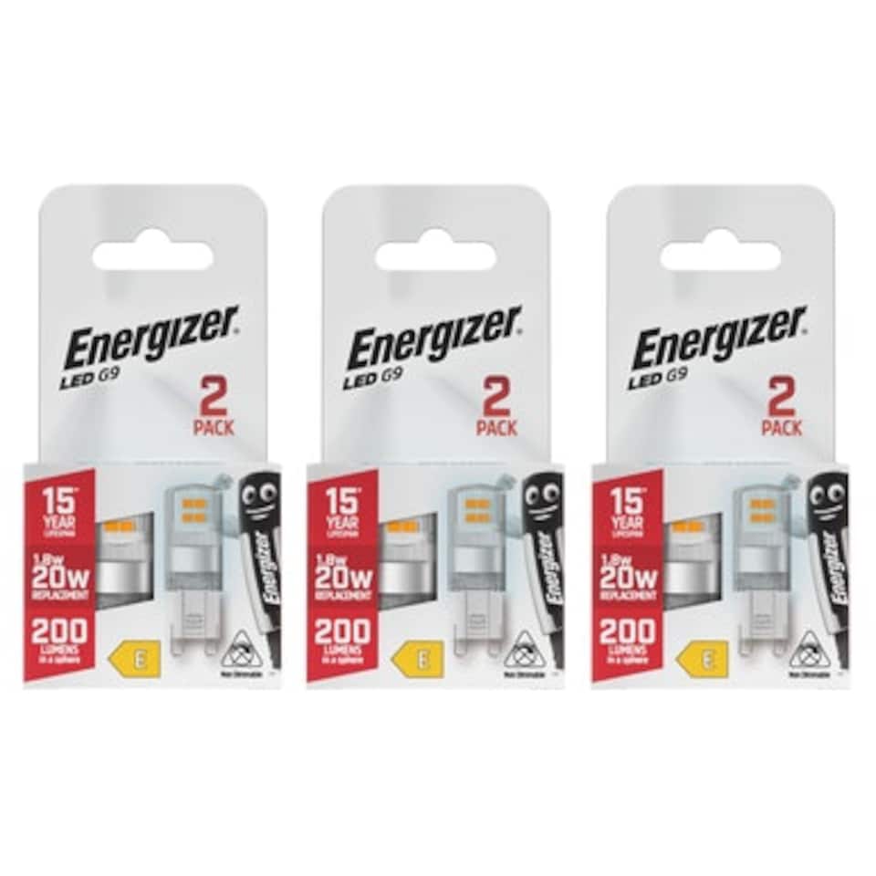 image 1 of Energizer LED G9 200lm 1.8W 6500K (Daylight) Light Bulb - Pack of 6