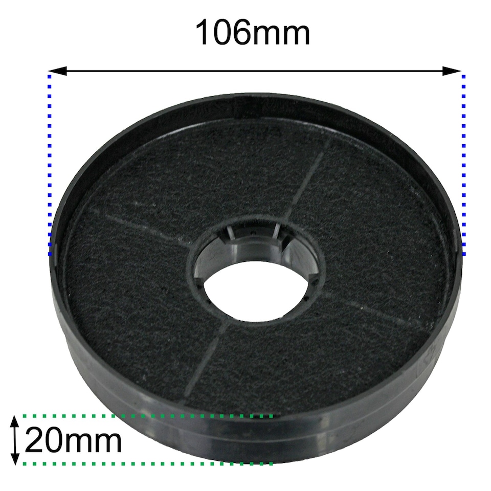 image 1 of SPARES2GO Carbon Filter compatible with Lamona HJA2480 HJA2908 LAM2401 Cooker Hood Extractor Vent Fan (Pack of 4)