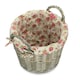 image 2 of Craft Basket with Garden Rose Lining Multi