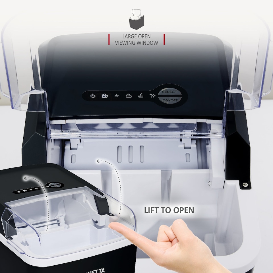 image 1 of NETTA Ice Maker Machine 1.8L Tank, 12kg/Day, Stainless Steel