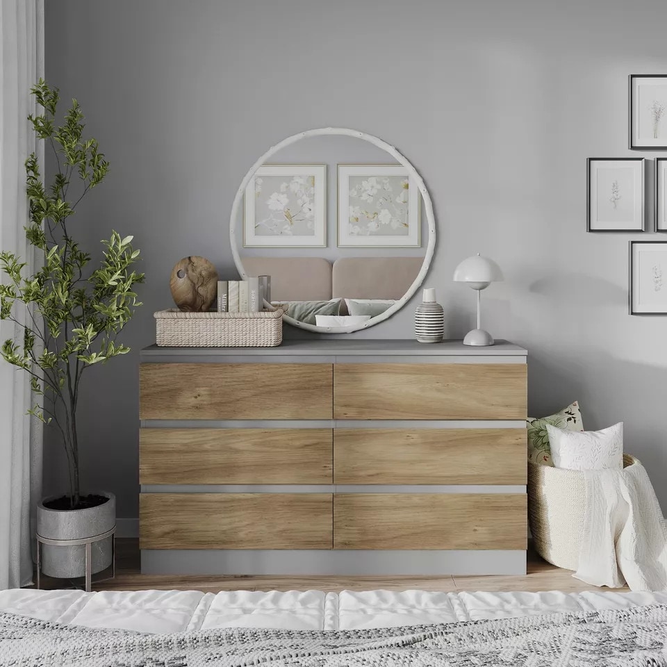 image 1 of Minimalist Chest of 6 Drawers - 68.6x120x35cm