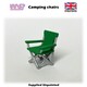 image 3 of Slot Car Scenery Track Side 2 x Camping Chairs 1:32 Scale
