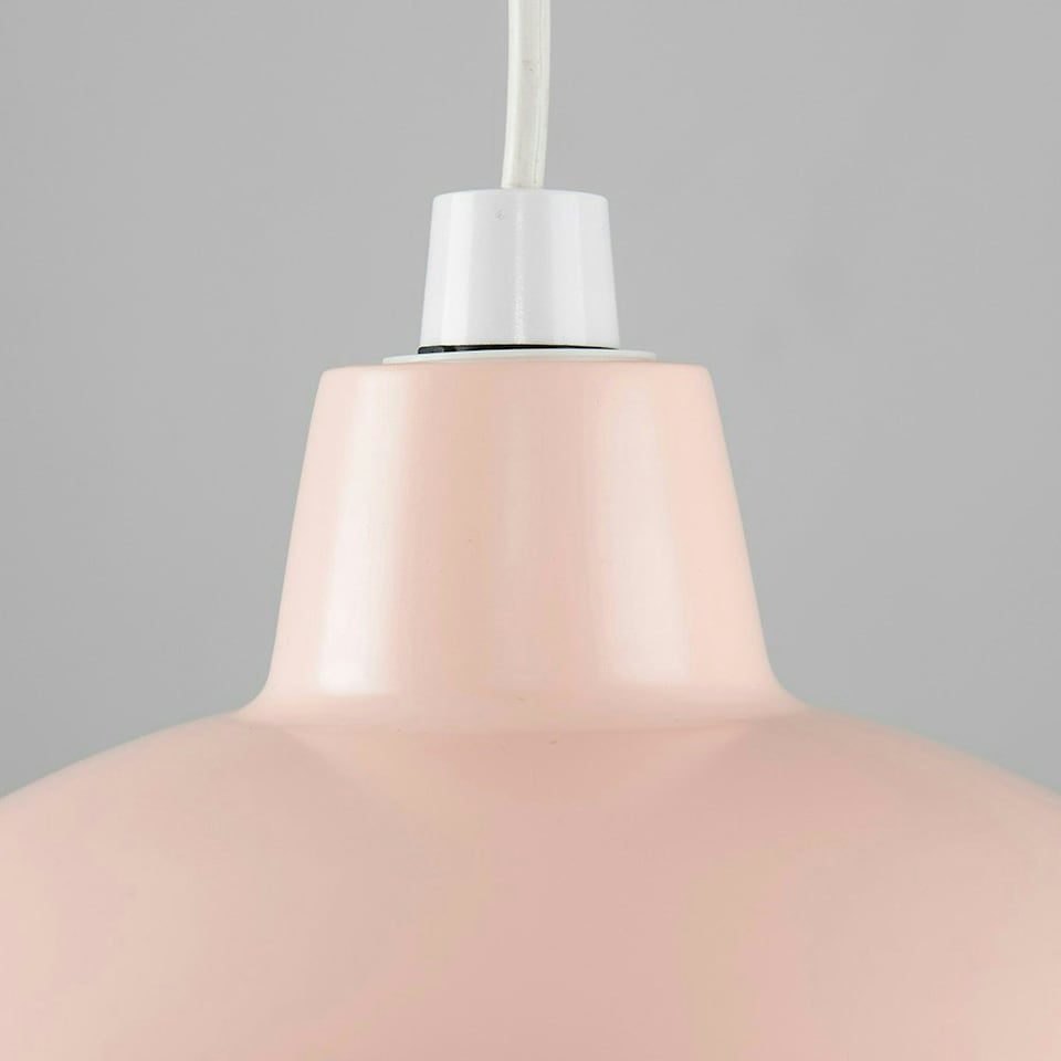 image 1 of ValueLights Retro Style Pink Metal Easy Fit Ceiling Pendant Light Shade