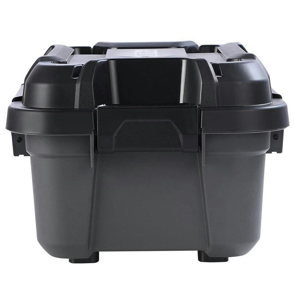 image 1 of 3 x 31 Litre Black Bunker Storage Trunks For Tradesman & Handyman Black