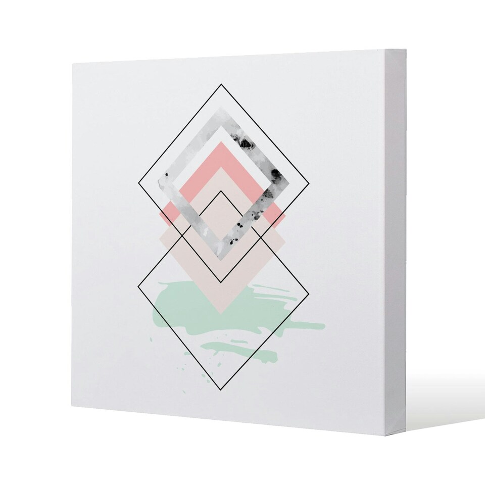 image 1 of Geometric Overlays (Canvas Print) 77 x 77 x 4cm
