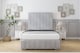 image 1 of Sloomy Langston Silver Naples Bed Frame With Mattress With 50" Upholstered Headboard 5' King