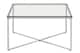 image 1 of Allure Silver Finish Cross Base Coffee Table