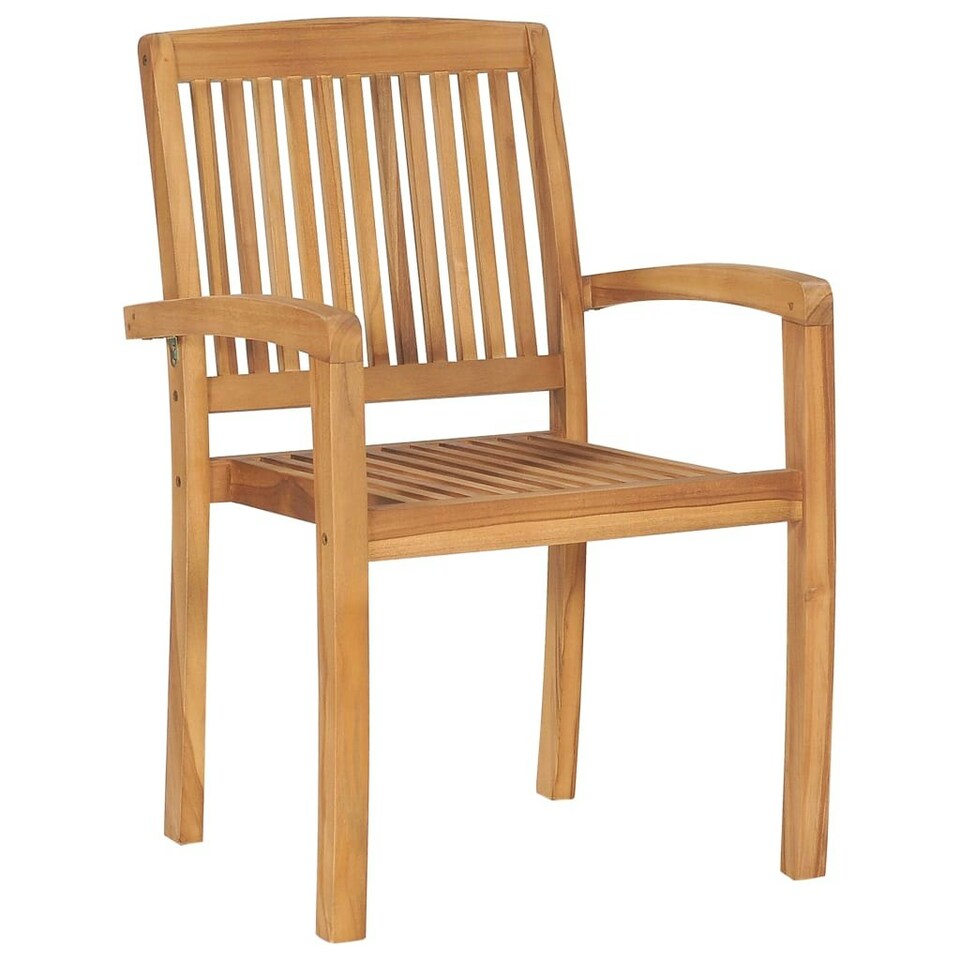 Stacking Garden Chairs 4 pcs Solid Teak Wood Tesco Groceries
