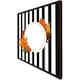image 3 of Blach stripes, autumn leaves (Picture Frame) Brown | Oak | XS
