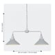 image 7 of Maxwell - Flint Grey Chrome 2 Light Bar Ceiling Pendant Light | Grey | Grey | 1