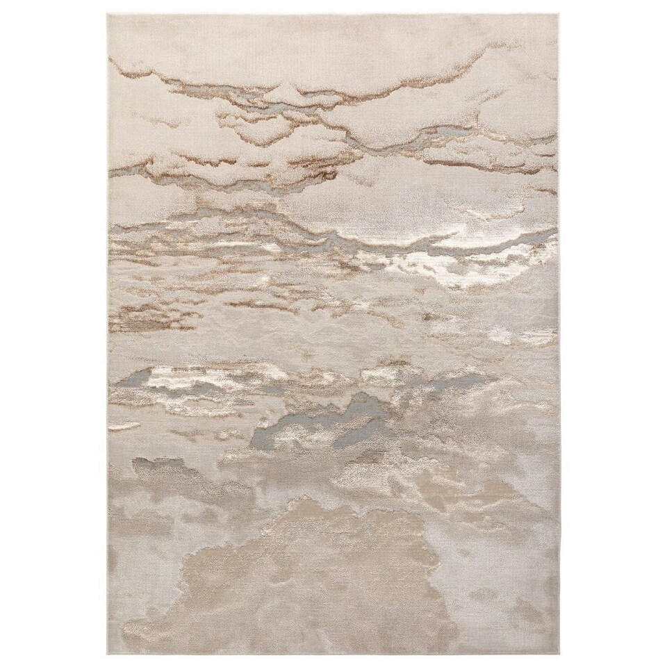 image 1 of Modern Rug, Abstract Anti-Shed Rug for LivingRoom, 8mm Thick Stain-Resistant DiningRoom Rug, Abstract Rug-66 X 240cm (Runner) Gold | 66cm X 240cm