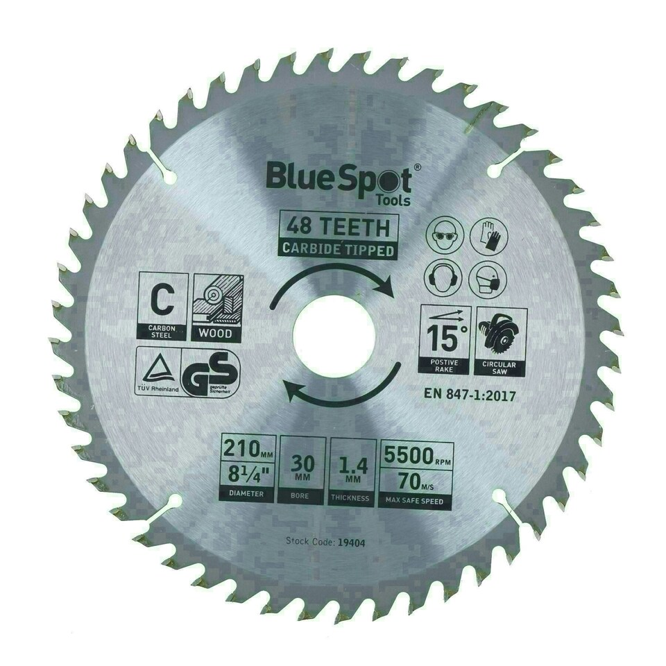 image 1 of Circular Saw Blade 210mm x 30mm 24 40 48 teeth TCT Cutting Disc Wood 3pc