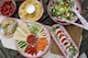 image 2 of Mediterranean Melamine Salad Bowl & Salad Servers Set