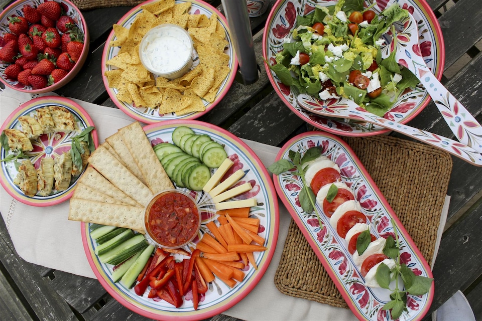 image 1 of Mediterranean Melamine Salad Bowl & Salad Servers Set