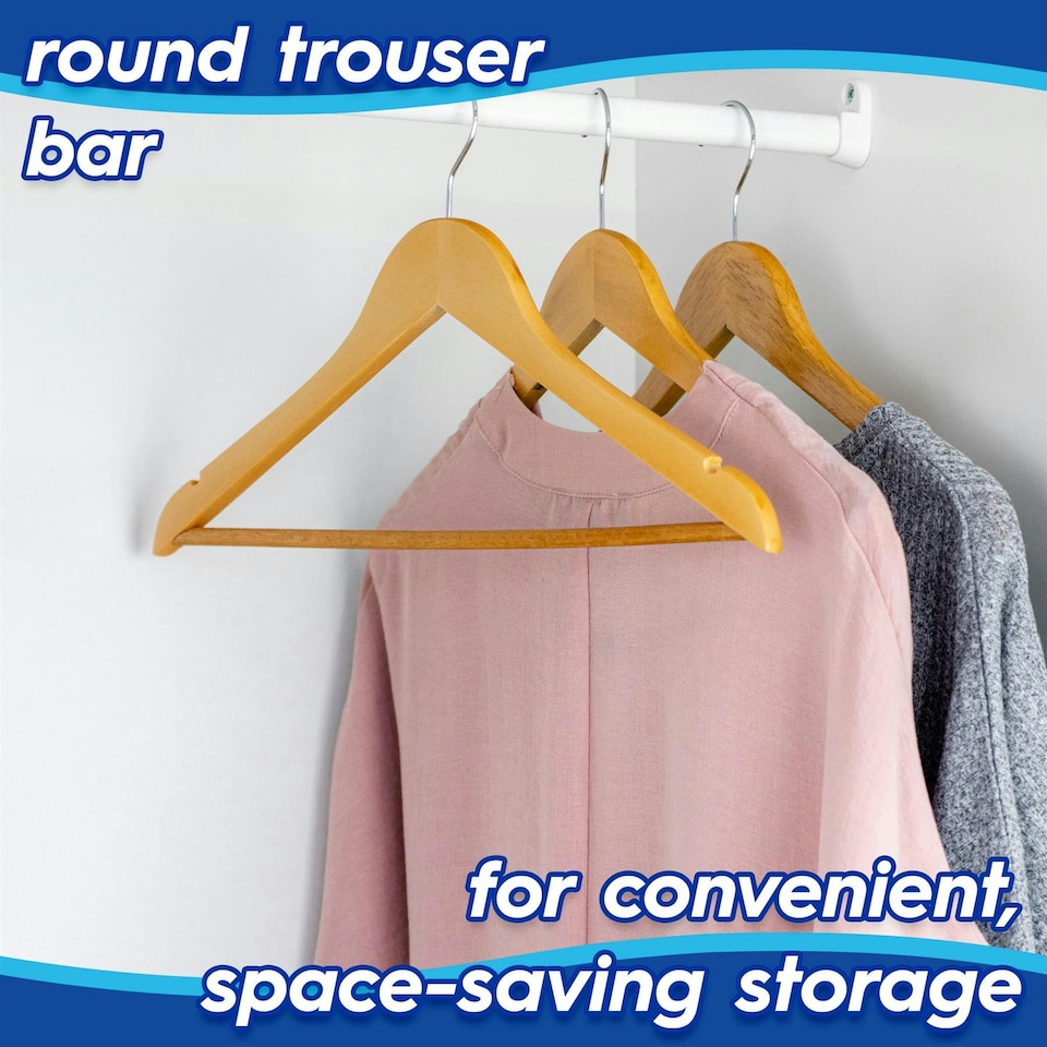image 1 of Harbour Housewares Wooden Clothes Hanger - Brown - Pack of 30 - Wooden Hanger Coat Hanger Suit Hanger Jacket Hanger Shirt Hanger Trouser Hanger
