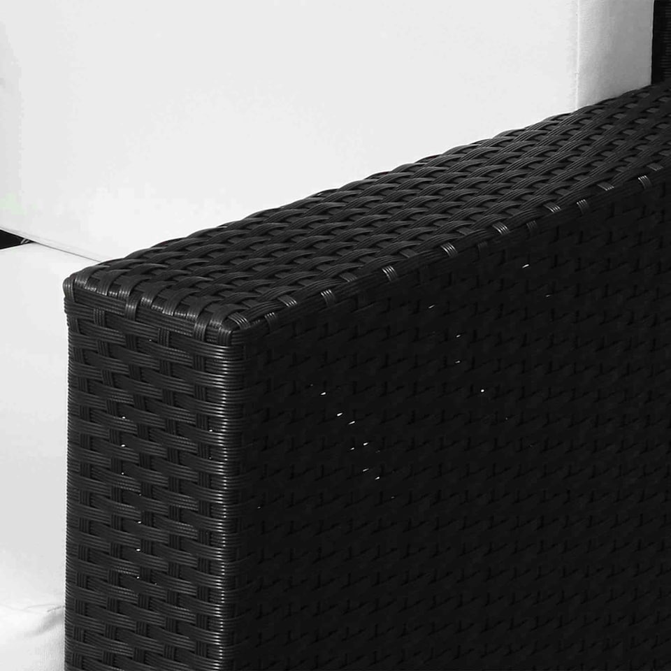 image 1 of Outsunny Rattan Garden Armchair, Cushioned Single Rattan Chair, Black | Black | Black