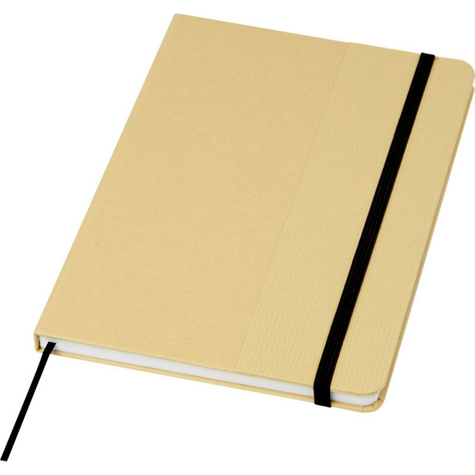 image 1 of Nelida Hard Cover Recycled A5 Notebook - Solid Black - One Size