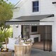image 6 of Outsunny 2.5 x 2m Electric Awning with LED Light and Remote Controller Grey Grey