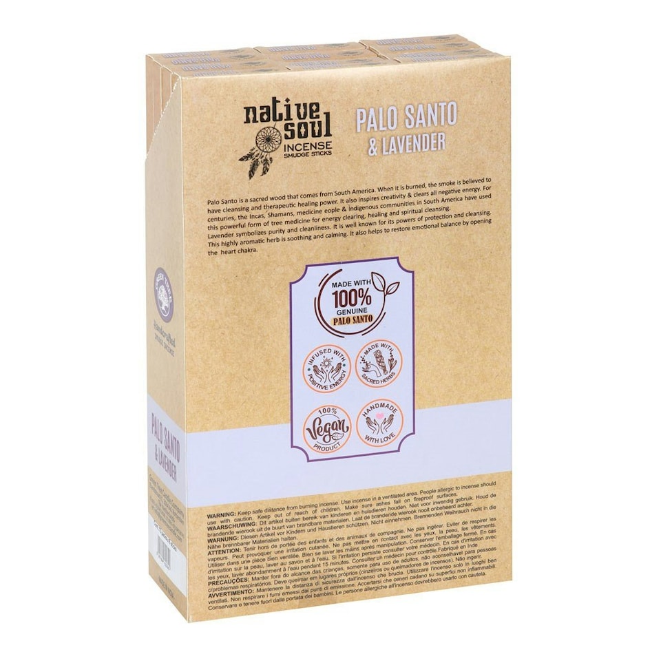image 1 of Native Soul Palo Santo & Lavender Incense Sticks (Pack of 96) - Dark Brown - One Size