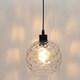 image 6 of First Choice Lighting Barnum Clear Dimple Glass Globe with Black Pendant Fitting Black | Clear