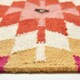 image 4 of Homescapes Jakarta Handwoven Geometric KIlim Wool Hall Runner - 66 x 200 cm | Pink | Pink, orange, black, white and yellow