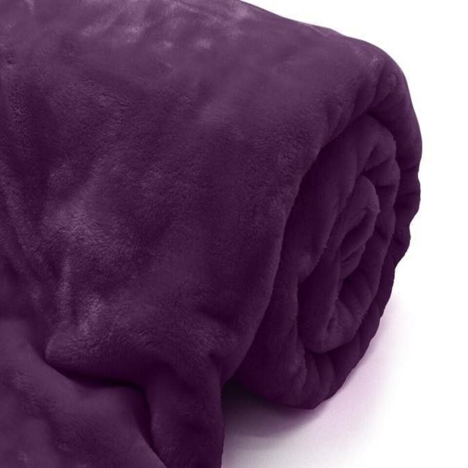 image 1 of Mink Aubergine Blanket 127x152cm