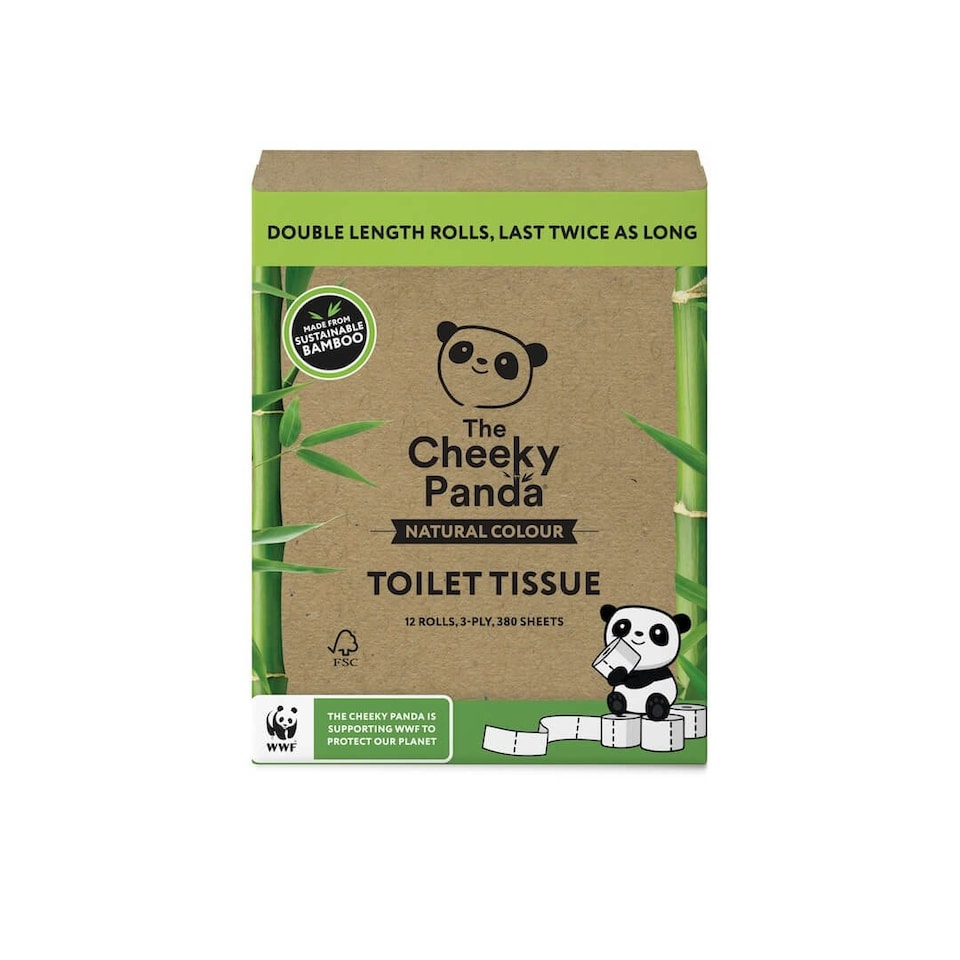 image 1 of Double-Length Natural Colour Bamboo Toilet Paper Brown | Size: 12 Rolls