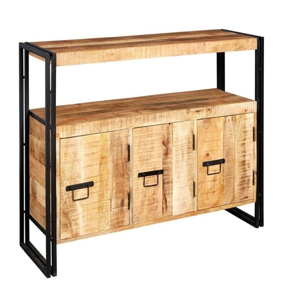 image 1 of Cosmo Industrial Sideboard - Solid Mango Wood - L43 x W135 x H90 cm Brown