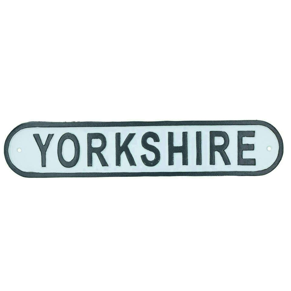 image 1 of Yorkshire Cast Iron Sign Plaque Wall Door Fence Gate Post House Garden Yard