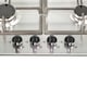 image 3 of SIA SSG601SS 60cm Stainless Steel 4 Burner Gas Hob With Cast Iron Pan Stands