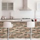 image 4 of NuWallpaper NU2064 Newport Reclaimed Brick Peel & Stick Wallpaper, Red Multi