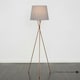 image 2 of ValueLights Camden Copper Tripod Floor Lamp Grey Taper Shade