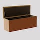 image 2 of 90cm Luna Chesterfield Ottoman Storage Box - Mink Plush Velvet Upholstered Blanket Box