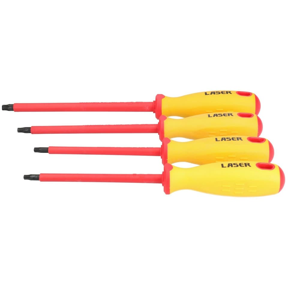 image 1 of 7pc VDE Insulated Torx Screwdrivers T10 - T40 for Electricians Or Hybrid Cars