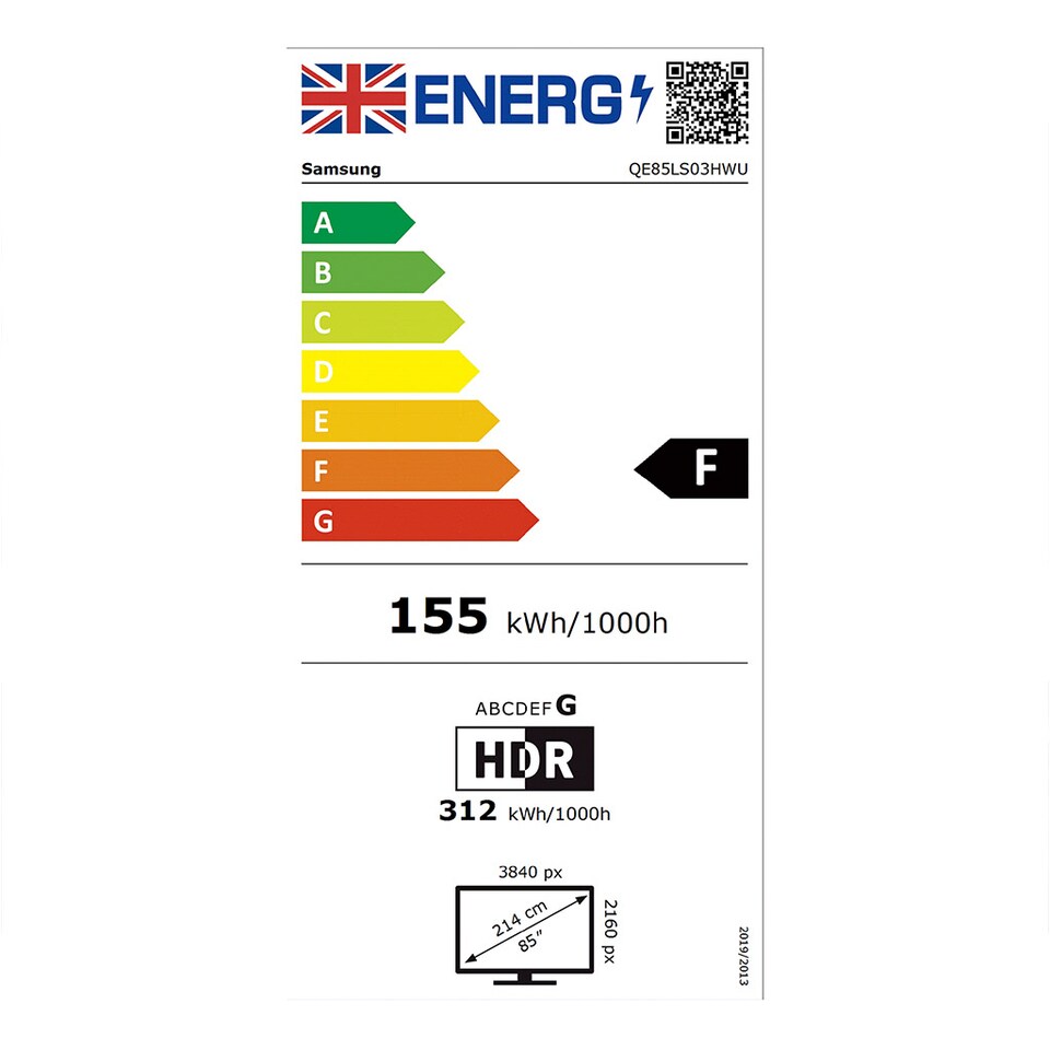 image 1 of Samsung QE85LS03HW 85" Frame Pro Vision AI 4K TV