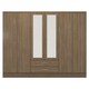 image 2 of Nevada 6 Door 2 Drawer Mirrored Wardrobe Brown | Rustic Oak