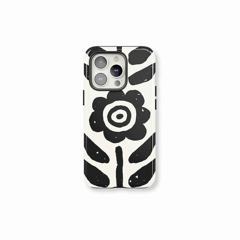 image 1 of Abstract Flower Phone Case | Black | iPhone 16 Pro
Slim | iPhone 16 Pro
Slim
