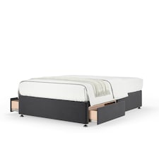 Ortho Classic Orthopaedic Graphite Plush Velvet 2 Drawer Divan Set Single