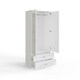 image 4 of FWStyle Chilton Combination Wardrobe 2 Door 2 Drawer - White Gloss Front White