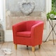 image 2 of Alderwood Fabric Tub Chair - Red