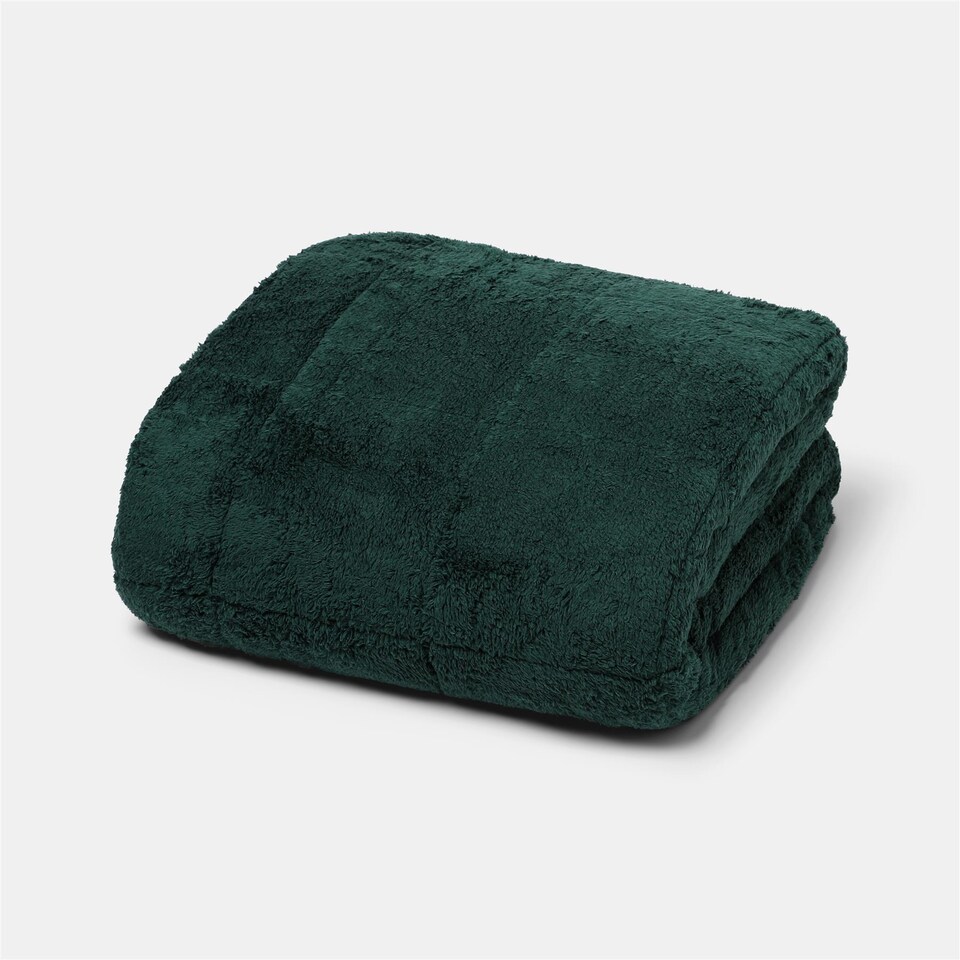 image 1 of OHS Teddy Fleece 8kg Weighted Blanket Sensory Sleep Therapy 150 x 200cm