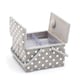 image 6 of Hobby Gift Large Twin Lid Sewing Storage Box, Grey Spot
