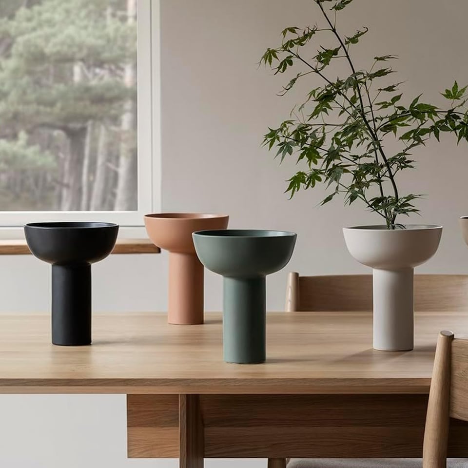 image 1 of Blomus Miyabi Stoneware Vases L - Moonbeam