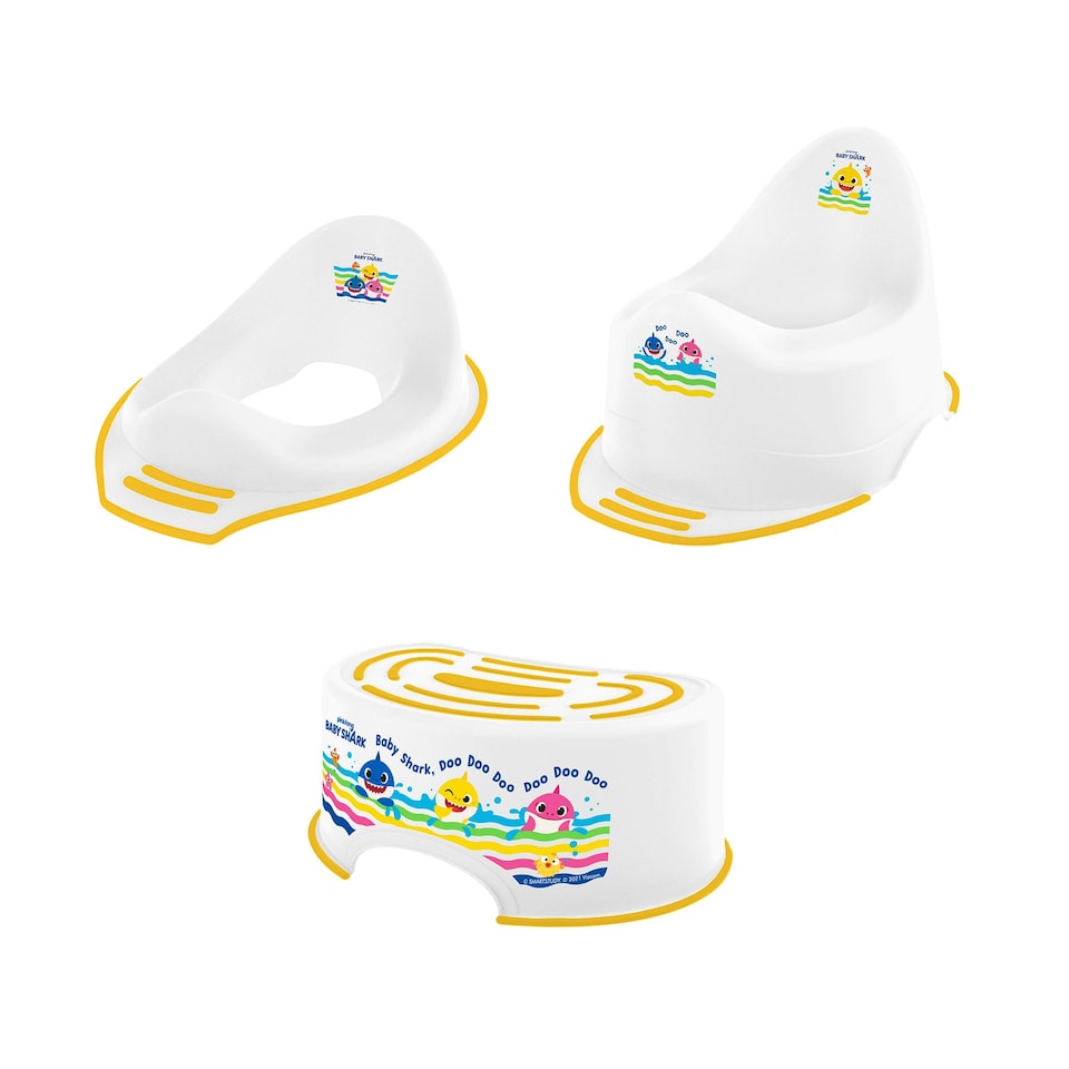 image 1 of Baby Shark Non Slip Potty, Training Seat and Step Stool